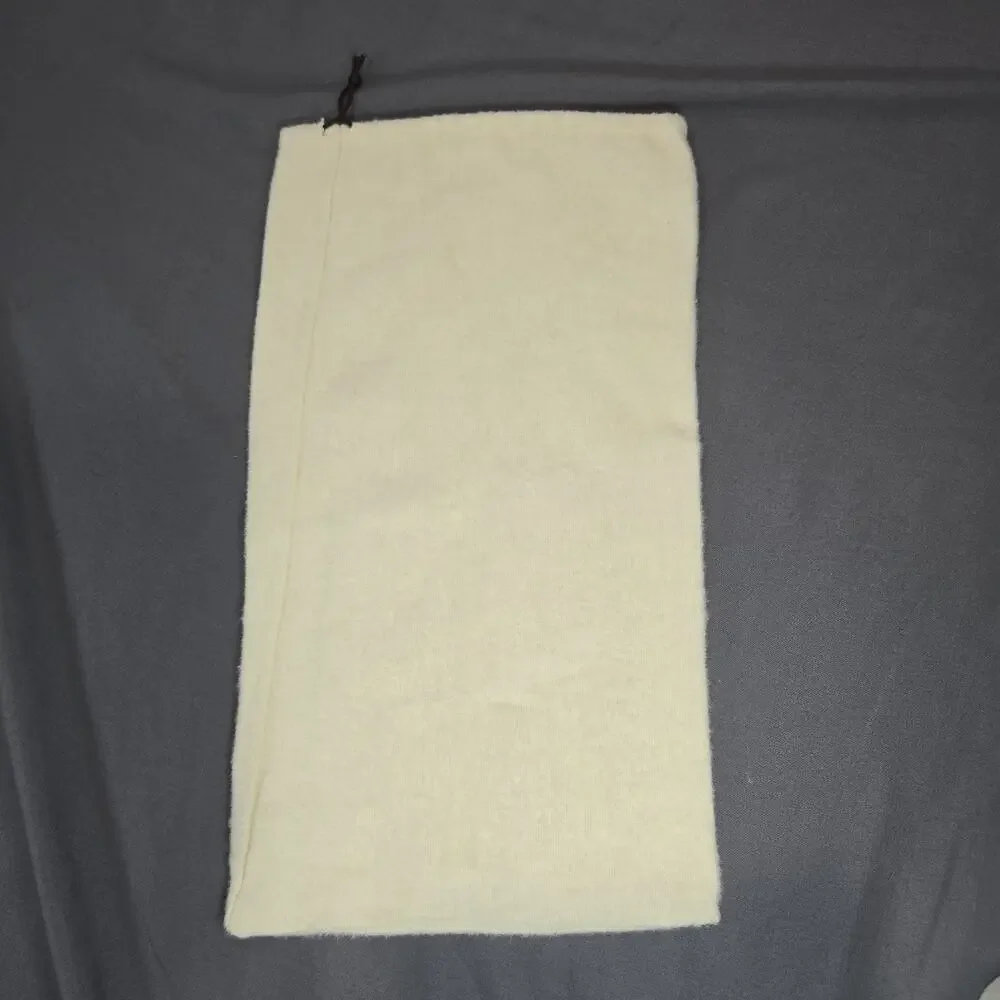 Bruno Magli Uomo Shoe Dust Bag Cream Soft Flannel Drawstring Pouch 14x8